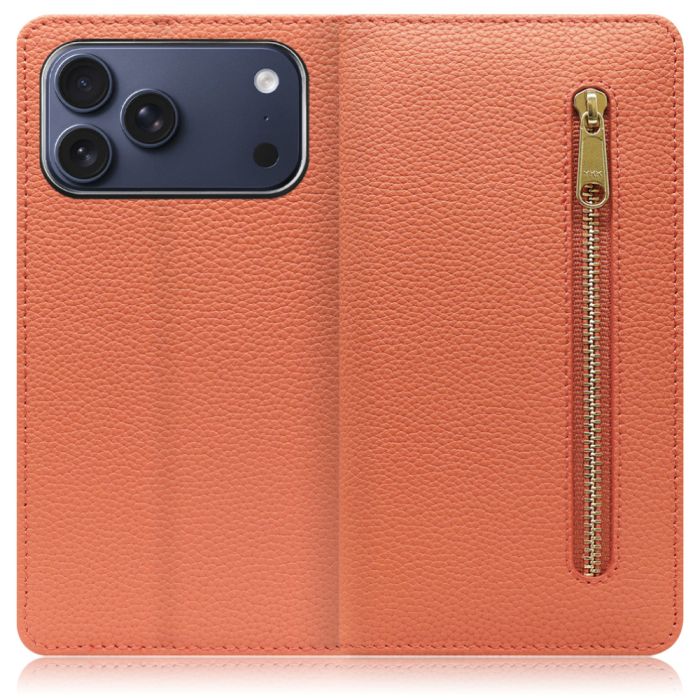 [ LOOF POCKET ] iPhone 17 Pro Max iPhone17 Pro Max アイフォン17 プロ マックス スマホケース ケース カバー 手帳型ケース カード収納 本革 マグネットなし ベルトなし ポケット ファスナー [ iPhone 17 Pro Max 用 ]