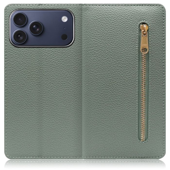 [ LOOF POCKET ] iPhone 17 Pro Max iPhone17 Pro Max アイフォン17 プロ マックス スマホケース ケース カバー 手帳型ケース カード収納 本革 マグネットなし ベルトなし ポケット ファスナー [ iPhone 17 Pro Max 用 ]