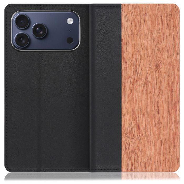 [ LOOF NATURE ] iPhone 17 Pro Max iPhone17 Pro Max アイフォン17 プロ マックス スマホケース ケース カバー 手帳型ケース カード収納 マグネット付き 天然木 本革 ベルトなし [ iPhone 17 Pro Max 用 ]