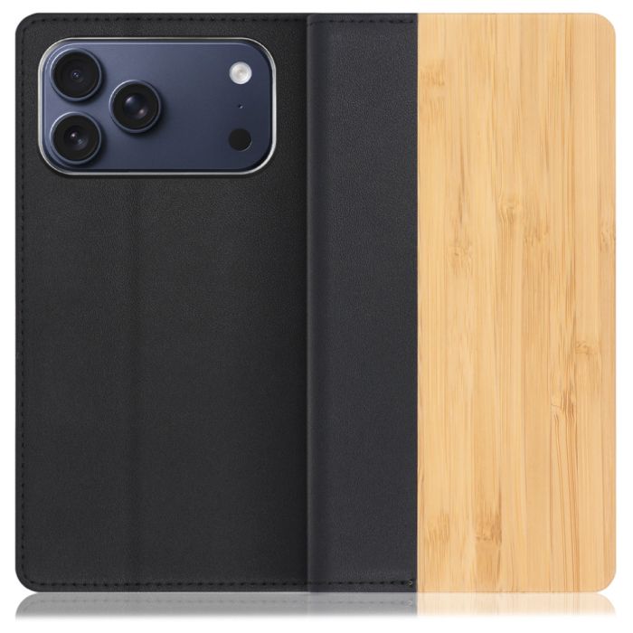 [ LOOF NATURE ] iPhone 17 Pro Max iPhone17 Pro Max アイフォン17 プロ マックス スマホケース ケース カバー 手帳型ケース カード収納 マグネット付き 天然木 本革 ベルトなし [ iPhone 17 Pro Max 用 ]