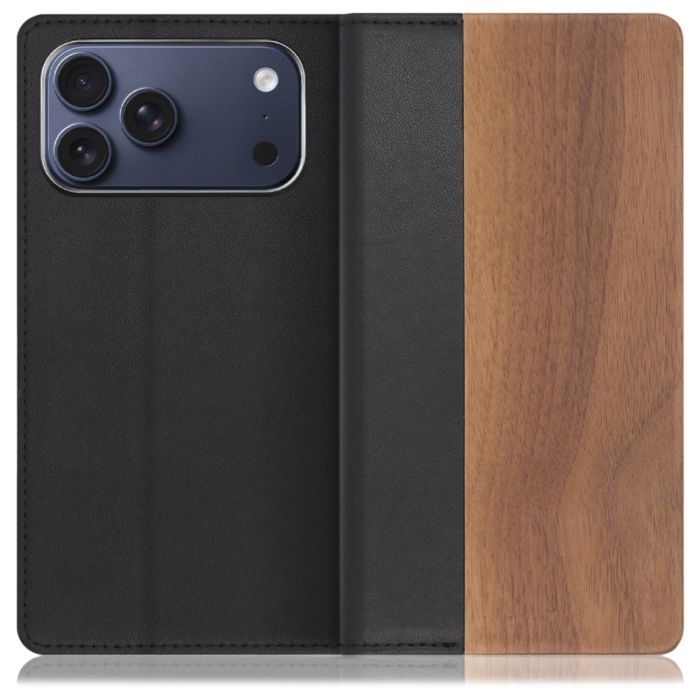 [ LOOF NATURE ] iPhone 17 Pro Max iPhone17 Pro Max アイフォン17 プロ マックス スマホケース ケース カバー 手帳型ケース カード収納 マグネット付き 天然木 本革 ベルトなし [ iPhone 17 Pro Max 用 ]
