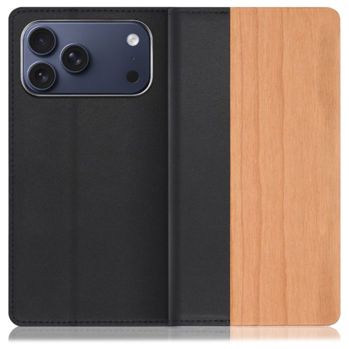 [ LOOF NATURE ] iPhone 17 Pro Max iPhone17 Pro Max アイフォン17 プロ マックス スマホケース ケース カバー 手帳型ケース カード収納 マグネット付き 天然木 本革 ベルトなし [ iPhone 17 Pro Max 用 ]