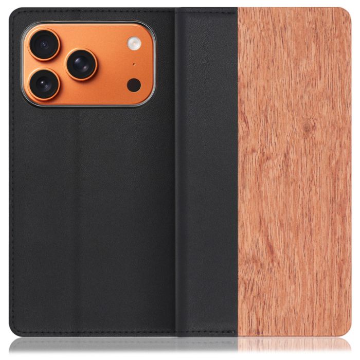 [ LOOF NATURE ] iPhone 17 Pro iPhone17 Pro アイフォン17 プロ スマホケース ケース カバー 手帳型ケース カード収納 マグネット付き 天然木 本革 ベルトなし [ iPhone 17 Pro 用 ]