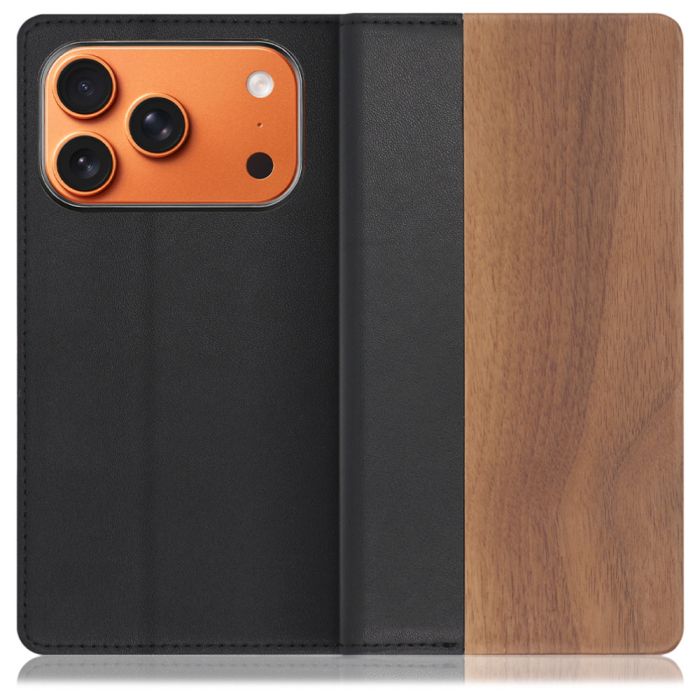 [ LOOF NATURE ] iPhone 17 Pro iPhone17 Pro アイフォン17 プロ スマホケース ケース カバー 手帳型ケース カード収納 マグネット付き 天然木 本革 ベルトなし [ iPhone 17 Pro 用 ]