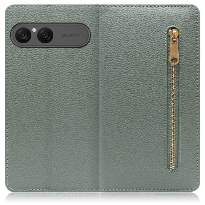 [ LOOF POCKET ] Xperia 10 VII エクスペリア XQ-FE44 スマホケース ケース カバー 手帳型ケース カード収納 本革 マグネットなし ベルトなし ポケット ファスナー [ Xperia 10 VII 用 ]