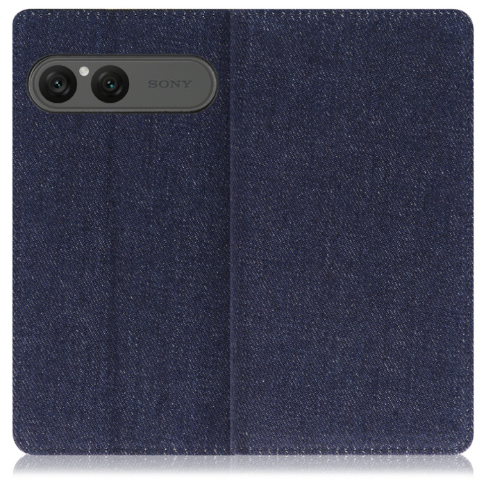 [ LOOF DENIM ] Xperia 10 VII エクスペリア XQ-FE44 スマホケース ケース カバー 手帳型ケース カード収納 マグネット付き デニム ベルトなし [ Xperia 10 VII 用 ]