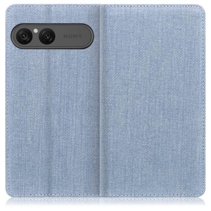 [ LOOF DENIM ] Xperia 10 VII エクスペリア XQ-FE44 スマホケース ケース カバー 手帳型ケース カード収納 マグネット付き デニム ベルトなし [ Xperia 10 VII 用 ]
