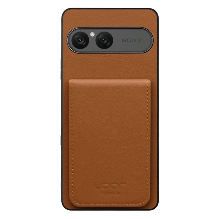 [ LOOF BASIC-SHELL SLIM CARD 4カード ] Xperia 10 VII エクスペリア XQ-FE44 ケース 背面 カード収納 カード入れ カードポケット カバー スマホケース 薄型 大容量 本革 [ Xperia 10 VII 用 ]