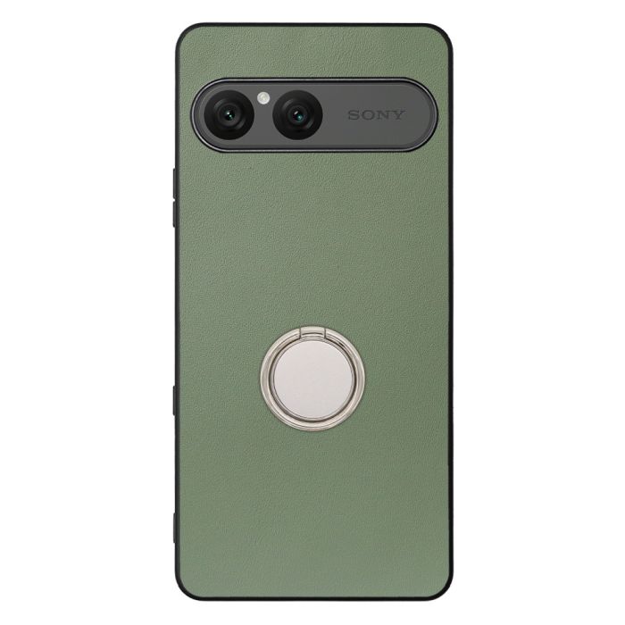 [ LOOF RING-SHELL (シンプル Ver.) ] Xperia 10 VII エクスペリア XQ-FE44 スマホケース 背面 ケース カバー ハードケース スマホリング リング付き 本革 ストラップホール [ Xperia 10 VII 用 ]