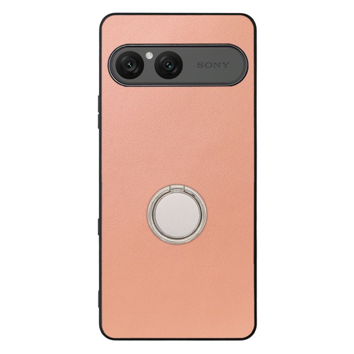 [ LOOF RING-SHELL (シンプル Ver.) ] Xperia 10 VII エクスペリア XQ-FE44 スマホケース 背面 ケース カバー ハードケース スマホリング リング付き 本革 ストラップホール [ Xperia 10 VII 用 ]