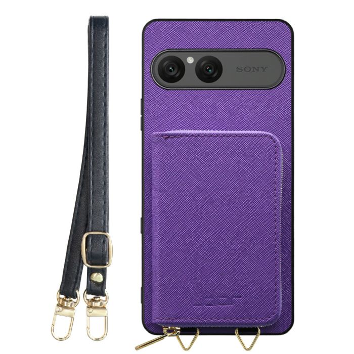 [ LOOF CASUAL-SHELL POUCH ] Xperia 10 VII エクスペリア XQ-FE44 ケース ショルダー スマホショルダー 背面 収納 ポーチ付き カバー スマホケース ストラップ レザー [ Xperia 10 VII 用 ]