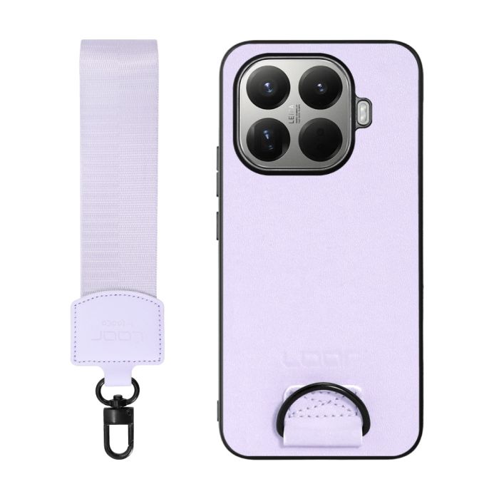 [ LOOF STRAP-SHELL (ショートVer.) ] Xiaomi 15T Pro シャオミ 15T Pro スマホケース 背面 ケース カバー ハードケース ハンドストラップ  本革 [ Xiaomi 15T Pro ]