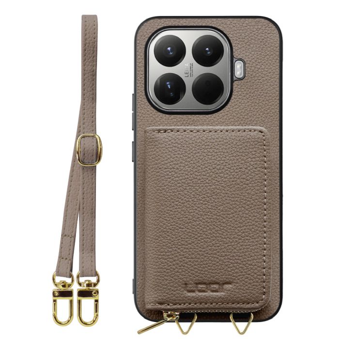[ LOOF LUXURY-SHELL POUCH ] Xiaomi 15T Pro シャオミ 15T Pro ケース ショルダー スマホショルダー 背面 収納 ポーチ付き カバー スマホケース ストラップ 本革 [ Xiaomi 15T Pro ]