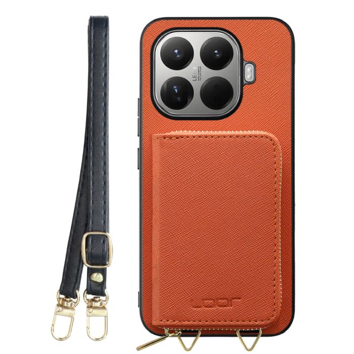 [ LOOF CASUAL-SHELL POUCH ] Xiaomi 15T Pro シャオミ 15T Pro ケース ショルダー スマホショルダー 背面 収納 ポーチ付き カバー スマホケース ストラップ レザー [ Xiaomi 15T Pro ]