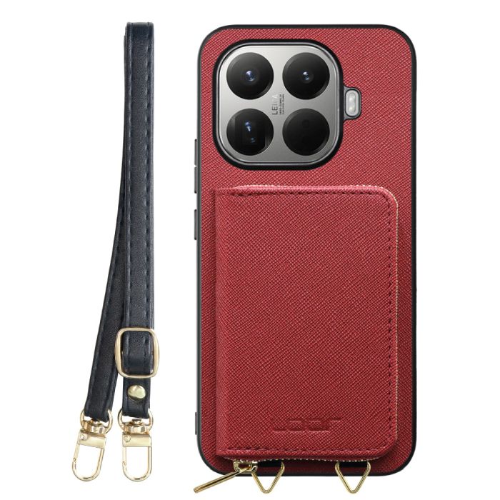 [ LOOF CASUAL-SHELL POUCH ] Xiaomi 15T Pro シャオミ 15T Pro ケース ショルダー スマホショルダー 背面 収納 ポーチ付き カバー スマホケース ストラップ レザー [ Xiaomi 15T Pro ]