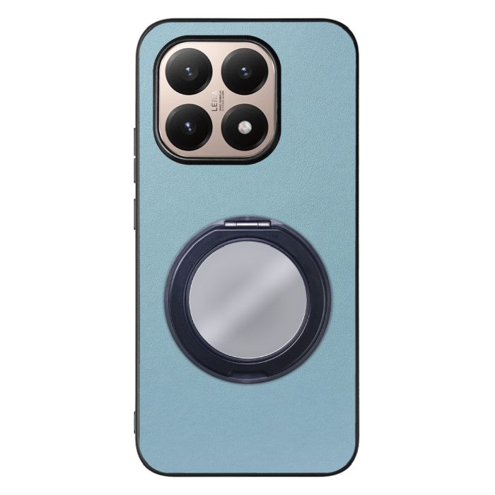 [ LOOF RING-SHELL (ミラー Ver.) ] Xiaomi 15T シャオミ 15T スマホケース 背面 ケース カバー ミラー付きスマホリング スタンド 本革 レザー 落下防止  [ Xiaomi 15T ]