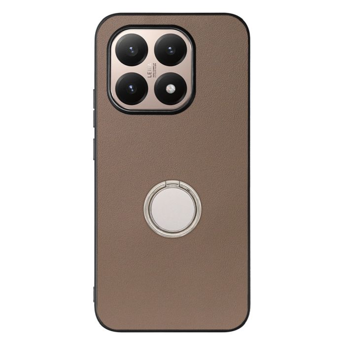 [ LOOF RING-SHELL (シンプル Ver.) ] Xiaomi 15T シャオミ 15T スマホケース 背面 ケース カバー ハードケース スマホリング リング付き 本革 ストラップホール [ Xiaomi 15T ]