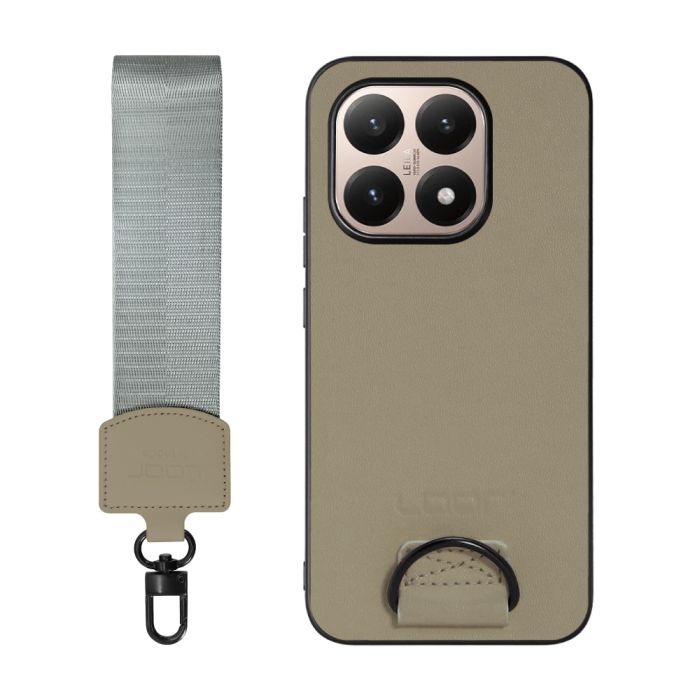 [ LOOF STRAP-SHELL (ショートVer.) ] Xiaomi 15T シャオミ 15T スマホケース 背面 ケース カバー ハードケース ハンドストラップ  本革 [ Xiaomi 15T ]