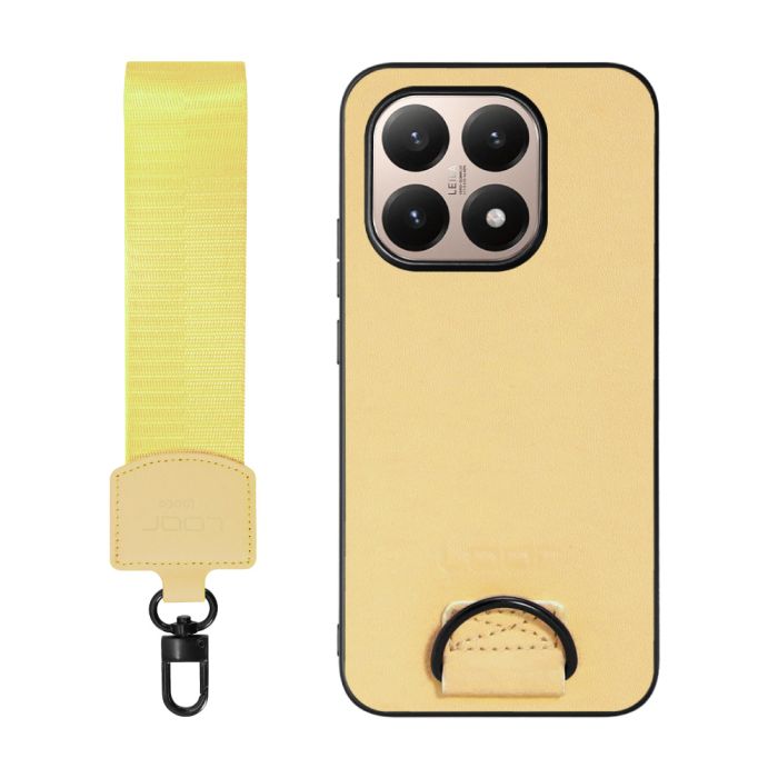 [ LOOF STRAP-SHELL (ショートVer.) ] Xiaomi 15T シャオミ 15T スマホケース 背面 ケース カバー ハードケース ハンドストラップ  本革 [ Xiaomi 15T ]