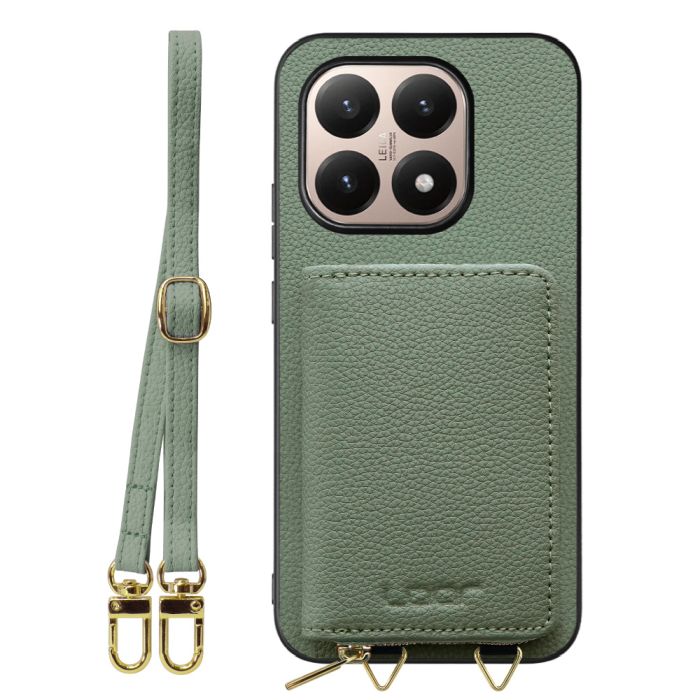 [ LOOF LUXURY-SHELL POUCH ] Xiaomi 15T シャオミ 15T ケース ショルダー スマホショルダー 背面 収納 ポーチ付き カバー スマホケース ストラップ 本革 [ Xiaomi 15T ]