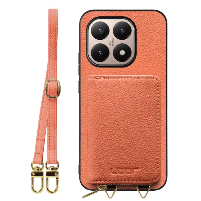 [ LOOF LUXURY-SHELL POUCH ] Xiaomi 15T シャオミ 15T ケース ショルダー スマホショルダー 背面 収納 ポーチ付き カバー スマホケース ストラップ 本革 [ Xiaomi 15T ]