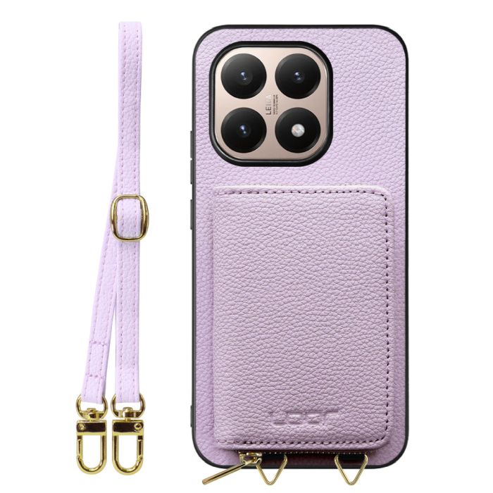 [ LOOF LUXURY-SHELL POUCH ] Xiaomi 15T シャオミ 15T ケース ショルダー スマホショルダー 背面 収納 ポーチ付き カバー スマホケース ストラップ 本革 [ Xiaomi 15T ]