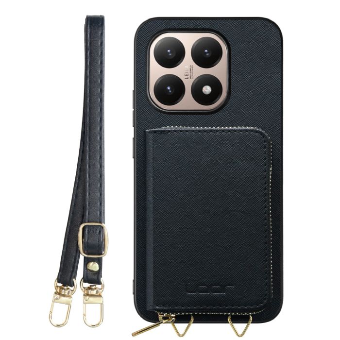 [ LOOF CASUAL-SHELL POUCH ] Xiaomi 15T シャオミ 15T ケース ショルダー スマホショルダー 背面 収納 ポーチ付き カバー スマホケース ストラップ レザー [ Xiaomi 15T ]