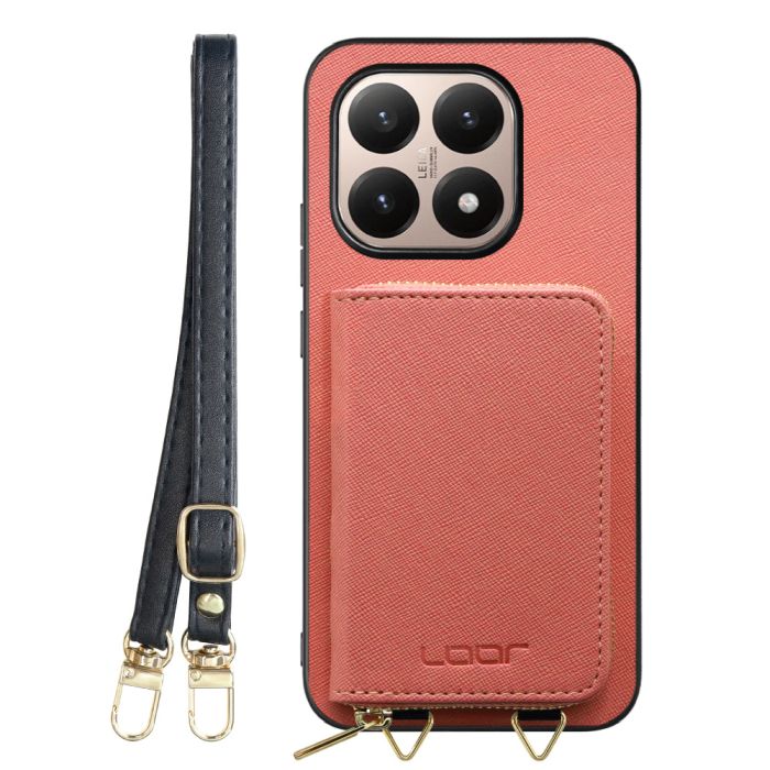 [ LOOF CASUAL-SHELL POUCH ] Xiaomi 15T シャオミ 15T ケース ショルダー スマホショルダー 背面 収納 ポーチ付き カバー スマホケース ストラップ レザー [ Xiaomi 15T ]