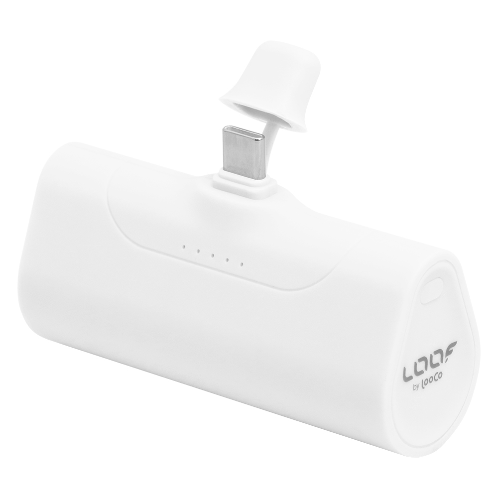 LOOF モバイルバッテリー 軽量 小型 急速充電 PD対応 5000mAh ケーブル付き コネクター内蔵 iPhone Type-C タイプC iPhone アンドロイド USB C 直接充電 残量表示 ケーブル不要 コードレス コンパクト ミニ 軽い かわいい マット パステル くすみ くすみカラー スマホ 充電器