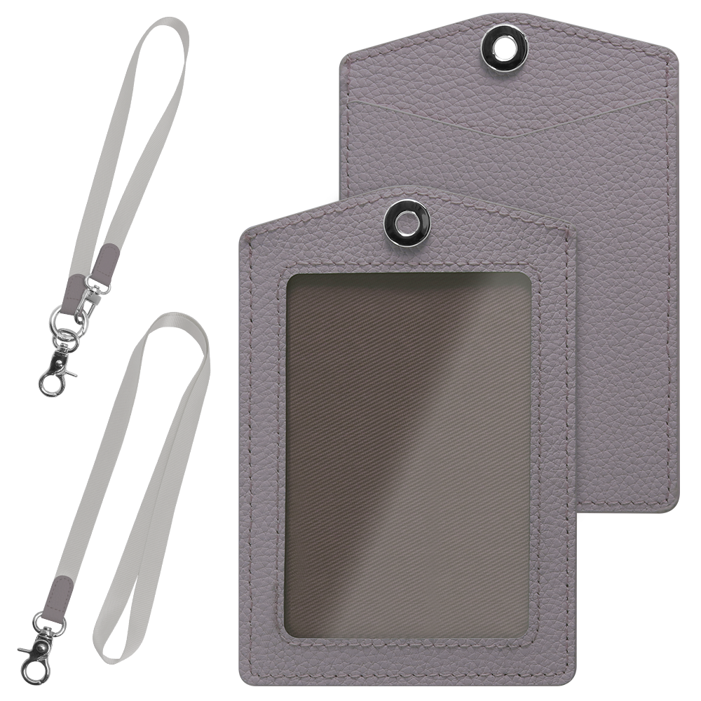 LOOF ID PASS-CASE 縦横選べる本革IDカードケース カード IDケース idケース パスケース 本革 レザー ストラップ 縦型 横型 タテ ヨコ 落下防止 透明 社員証 ケース カード 入館証 定期入れ 保護者カード Suica PASMO 名刺 推し活