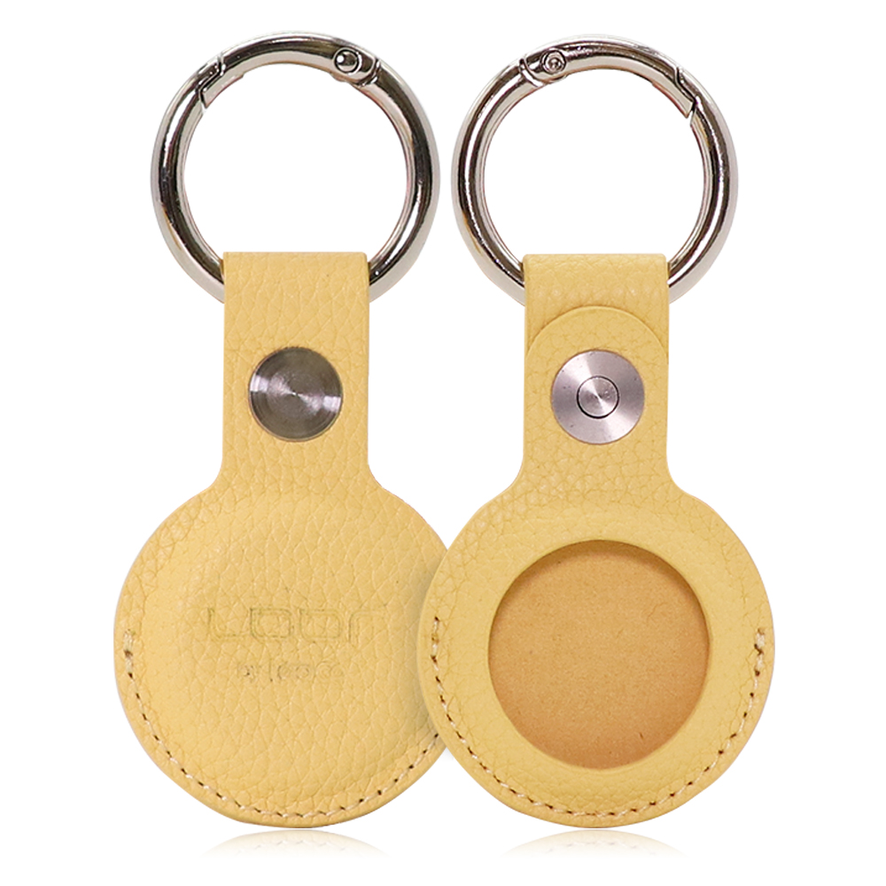 LOOF AirTag 本革ケース 保護ケース エアタグ ケース レザー 革 保護カバー カバー レザーケース AirTag用 落下防止 カラビナ バックル 革 革製 紛失防止 カラビナ付き