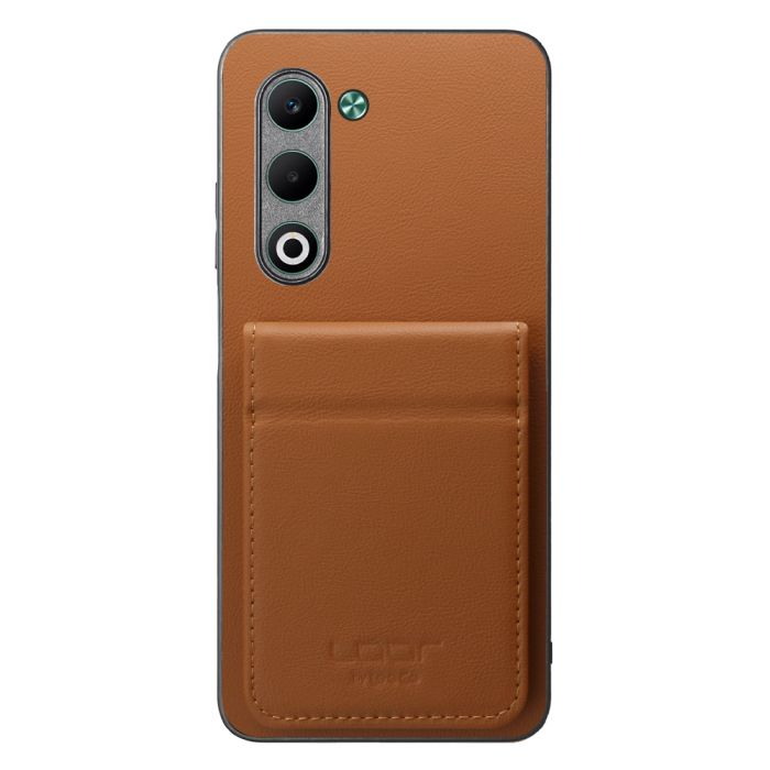 [ LOOF BASIC-SHELL SLIM CARD 2カード ] OPPO A5 5G オッポ CPH2735 ケース 背面 カード収納 カード入れ カードポケット カバー スマホケース 薄型 大容量 本革 [ OPPO A5 5G ]