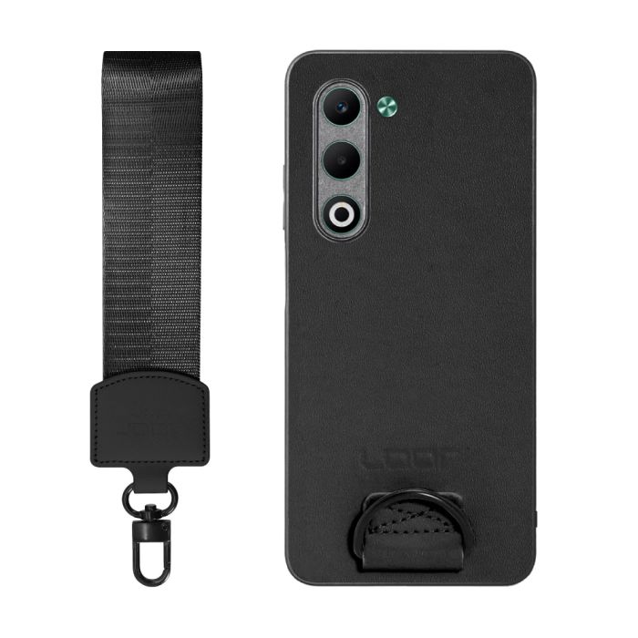 [ LOOF STRAP-SHELL (ショートVer.) ] OPPO A5 5G オッポ CPH2735 スマホケース 背面 ケース カバー ハードケース ハンドストラップ  本革 [ OPPO A5 5G ]