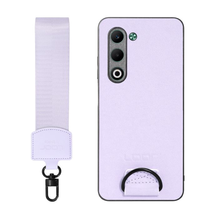 [ LOOF STRAP-SHELL (ショートVer.) ] OPPO A5 5G オッポ CPH2735 スマホケース 背面 ケース カバー ハードケース ハンドストラップ  本革 [ OPPO A5 5G ]