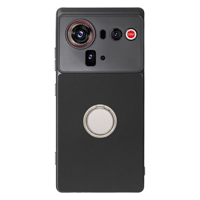 [ LOOF RING-SHELL (シンプル Ver.) ] nubia Z80 Ultra NX741J スマホケース 背面 ケース カバー ハードケース スマホリング リング付き 本革 ストラップホール [ nubia Z80 Ultra ]