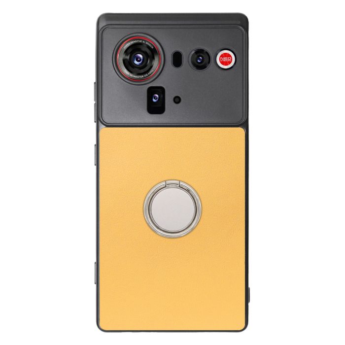 [ LOOF RING-SHELL (シンプル Ver.) ] nubia Z80 Ultra NX741J スマホケース 背面 ケース カバー ハードケース スマホリング リング付き 本革 ストラップホール [ nubia Z80 Ultra ]