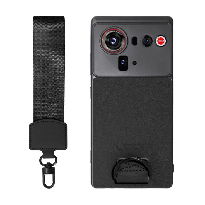 [ LOOF STRAP-SHELL (ショートVer.) ] nubia Z80 Ultra NX741J スマホケース 背面 ケース カバー ハードケース ハンドストラップ  本革 [ nubia Z80 Ultra ]