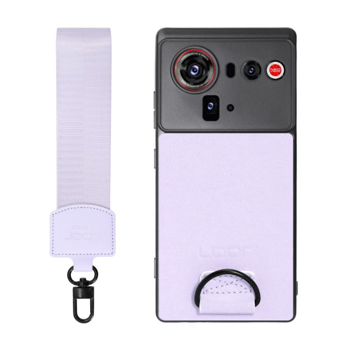 [ LOOF STRAP-SHELL (ショートVer.) ] nubia Z80 Ultra NX741J スマホケース 背面 ケース カバー ハードケース ハンドストラップ  本革 [ nubia Z80 Ultra ]