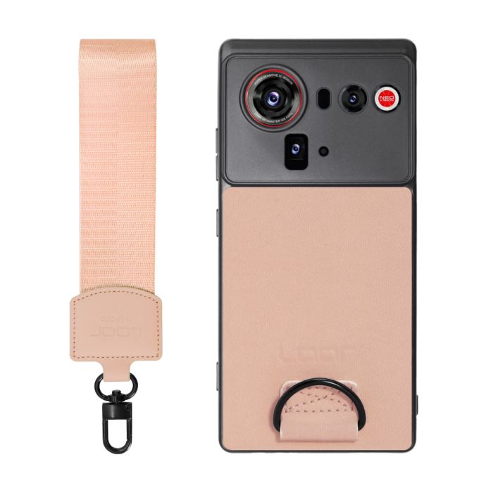 [ LOOF STRAP-SHELL (ショートVer.) ] nubia Z80 Ultra NX741J スマホケース 背面 ケース カバー ハードケース ハンドストラップ  本革 [ nubia Z80 Ultra ]