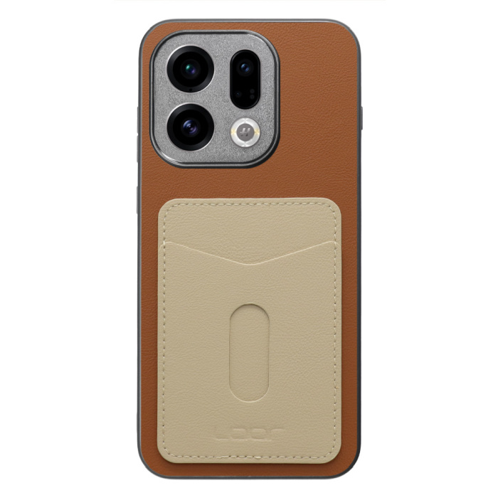 [ LOOF PASS-SHELL (LEATHER Ver.) スライド ] OPPO Find X9 OPG07 CPH2797 スマホケース 背面 ケース カバー ハードケース カード収納 カードホルダー ストラップホール [ OPPO Find X9 ]