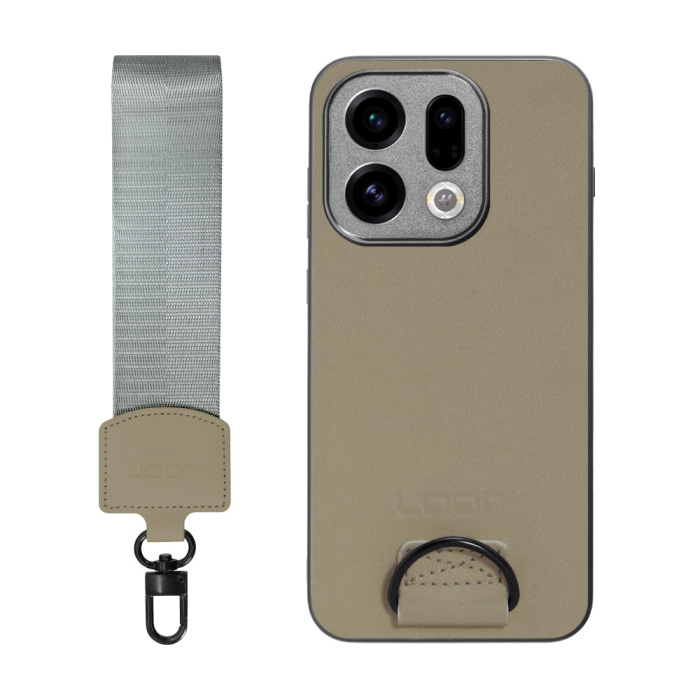 [ LOOF STRAP-SHELL (ショートVer.) ] OPPO Find X9 OPG07 CPH2797 スマホケース 背面 ケース カバー ハードケース ハンドストラップ  本革 [ OPPO Find X9 ]