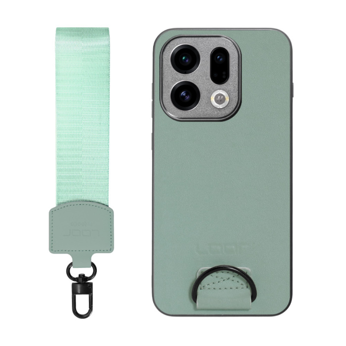 [ LOOF STRAP-SHELL (ショートVer.) ] OPPO Find X9 OPG07 CPH2797 スマホケース 背面 ケース カバー ハードケース ハンドストラップ  本革 [ OPPO Find X9 ]