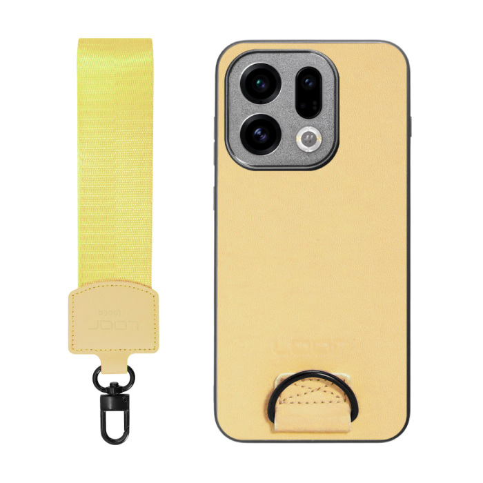 [ LOOF STRAP-SHELL (ショートVer.) ] OPPO Find X9 OPG07 CPH2797 スマホケース 背面 ケース カバー ハードケース ハンドストラップ  本革 [ OPPO Find X9 ]