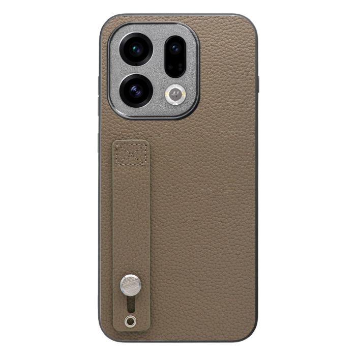 [ LOOF HOLD-SHELL ] OPPO Find X9 OPG07 CPH2797 スマホケース 背面 ケース カバー ハードケース 背面ベルト 本革 ストラップホール [ OPPO Find X9 ]