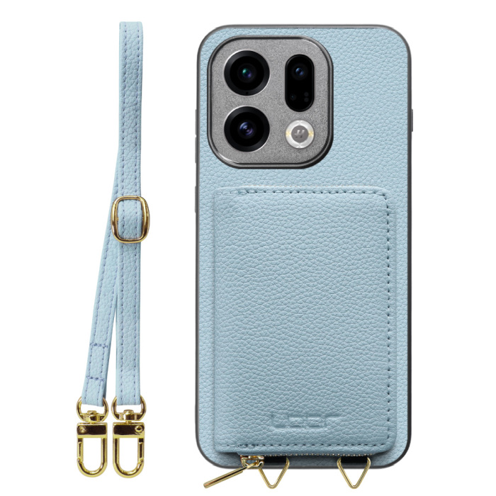 [ LOOF LUXURY-SHELL POUCH ] OPPO Find X9 OPG07 CPH2797 ケース ショルダー スマホショルダー 背面 収納 ポーチ付き カバー スマホケース ストラップ 本革 [ OPPO Find X9 ]