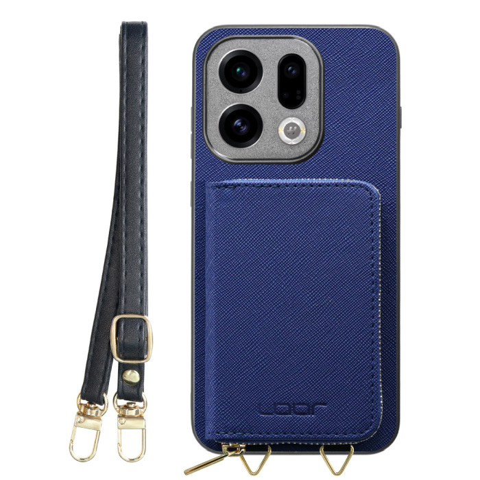 [ LOOF CASUAL-SHELL POUCH ] OPPO Find X9 OPG07 CPH2797 ケース ショルダー スマホショルダー 背面 収納 ポーチ付き カバー スマホケース ストラップ レザー [ OPPO Find X9 ]