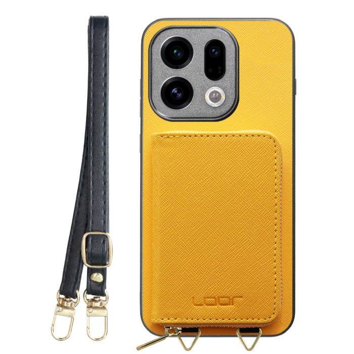 [ LOOF CASUAL-SHELL POUCH ] OPPO Find X9 OPG07 CPH2797 ケース ショルダー スマホショルダー 背面 収納 ポーチ付き カバー スマホケース ストラップ レザー [ OPPO Find X9 ]