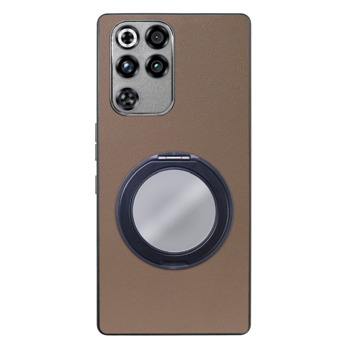 [ LOOF RING-SHELL (ミラー Ver.) ] REDMAGIC 11 Pro NX809J ZTE nubia スマホケース 背面 ケース カバー ミラー付きスマホリング スタンド 本革 レザー 落下防止  [ REDMAGIC 11 Pro ]