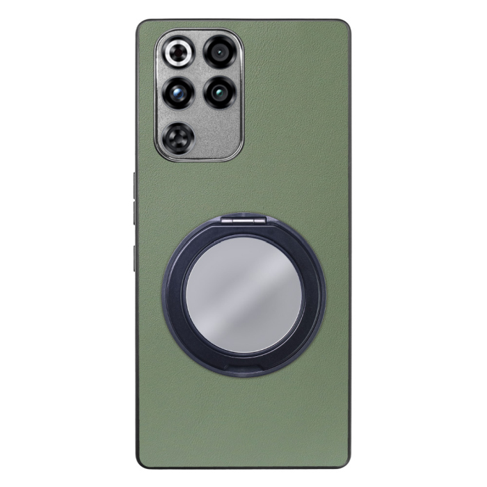 [ LOOF RING-SHELL (ミラー Ver.) ] REDMAGIC 11 Pro NX809J ZTE nubia スマホケース 背面 ケース カバー ミラー付きスマホリング スタンド 本革 レザー 落下防止  [ REDMAGIC 11 Pro ]