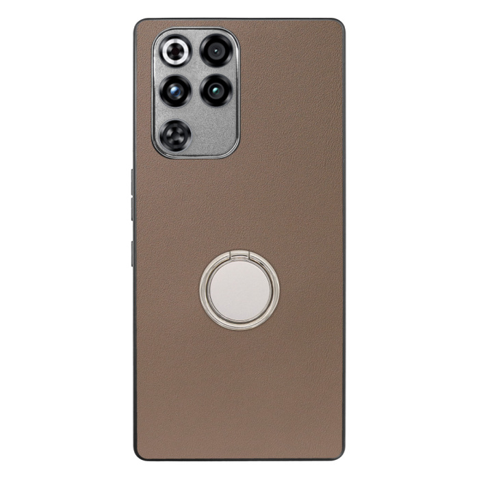 [ LOOF RING-SHELL (シンプル Ver.) ] REDMAGIC 11 Pro NX809J ZTE nubia スマホケース 背面 ケース カバー ハードケース スマホリング リング付き 本革 ストラップホール [ REDMAGIC 11 Pro ]